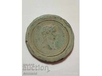 Бронзов медалион на имп.Траян-РЕПЛИКА РЕПРОДУКЦИЯ