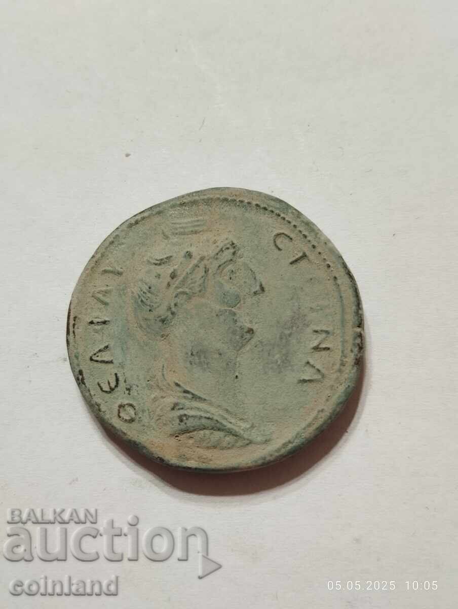 Medalion de bronz GALERIUS+FAUSTINA - REPLICĂ REPRODUCERE - 6
