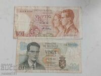 Lot Belgium 20 and 50 Francs