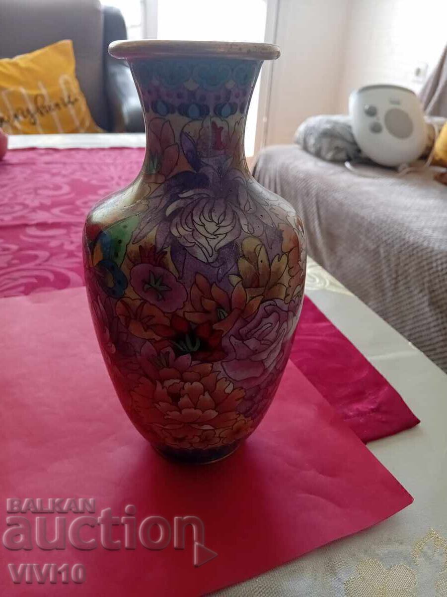 Old China, vase, cloisonné 24cm with price € 90.00 | 176.02 BGN
