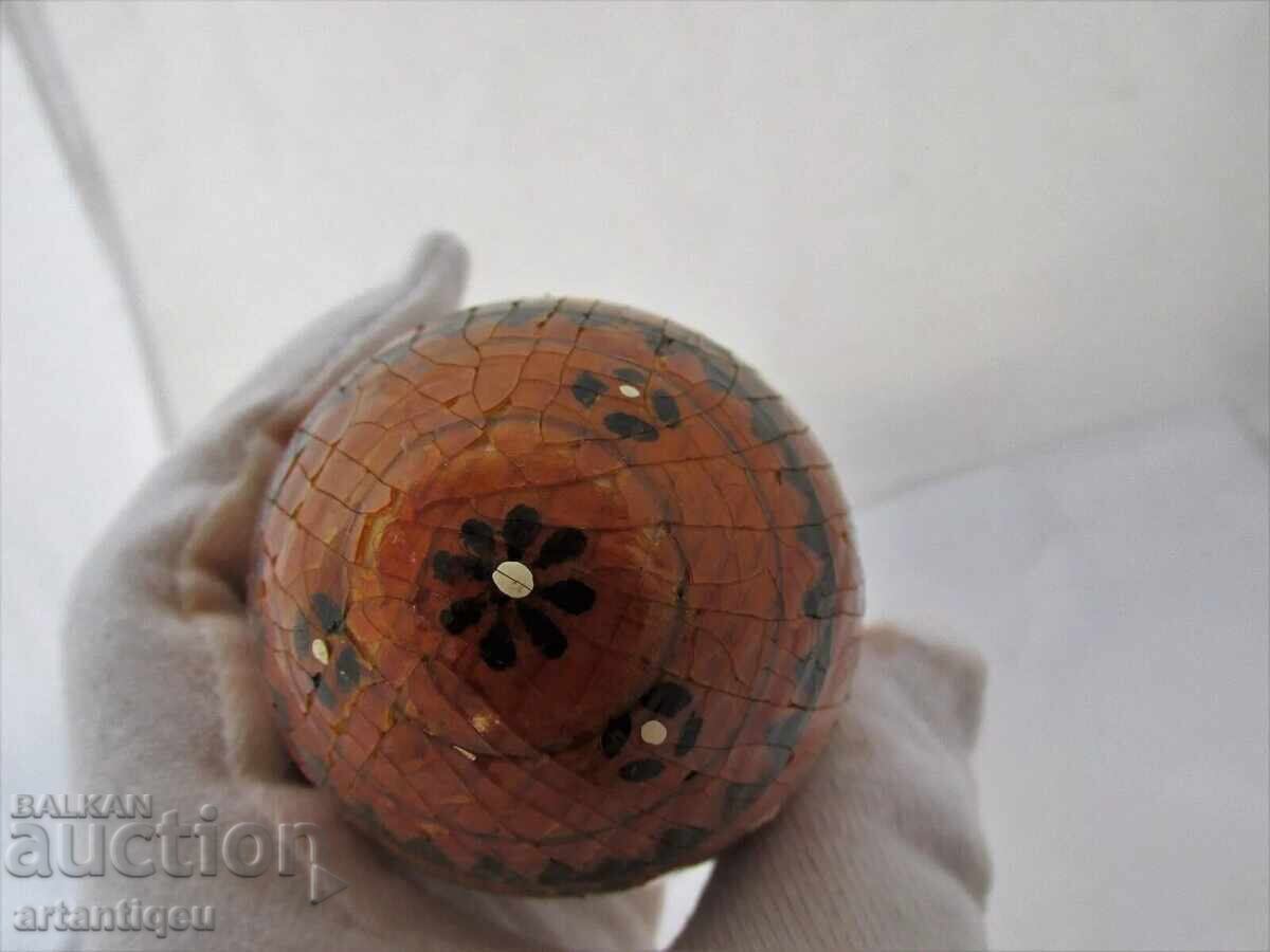 Παράδοση Παλαιό ρωσικό ορθόδοξο χειροποίητο ζωγραφισμένο αυγό Μ1