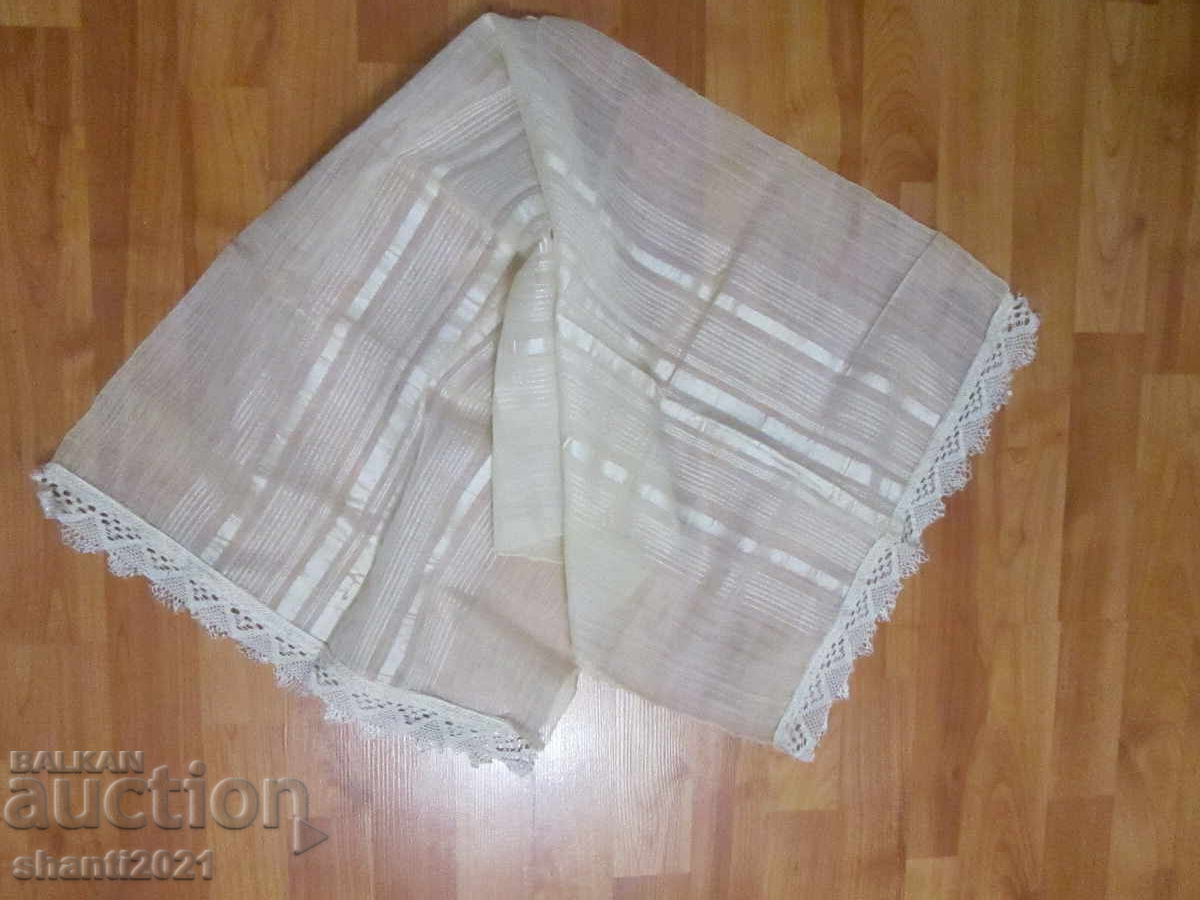 19v. prosop ritualic țesut manual cu chenar de mătase 19v. prosop ritualic țesut manual cu chenar de mătase