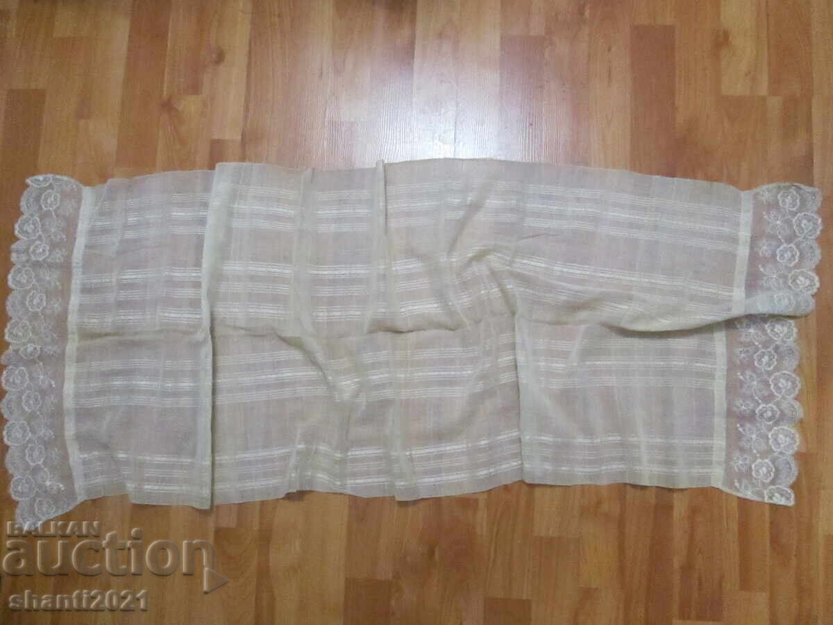 19в. обредна кенарена кърпа-копринен кенар, ръчно тъкан - 5