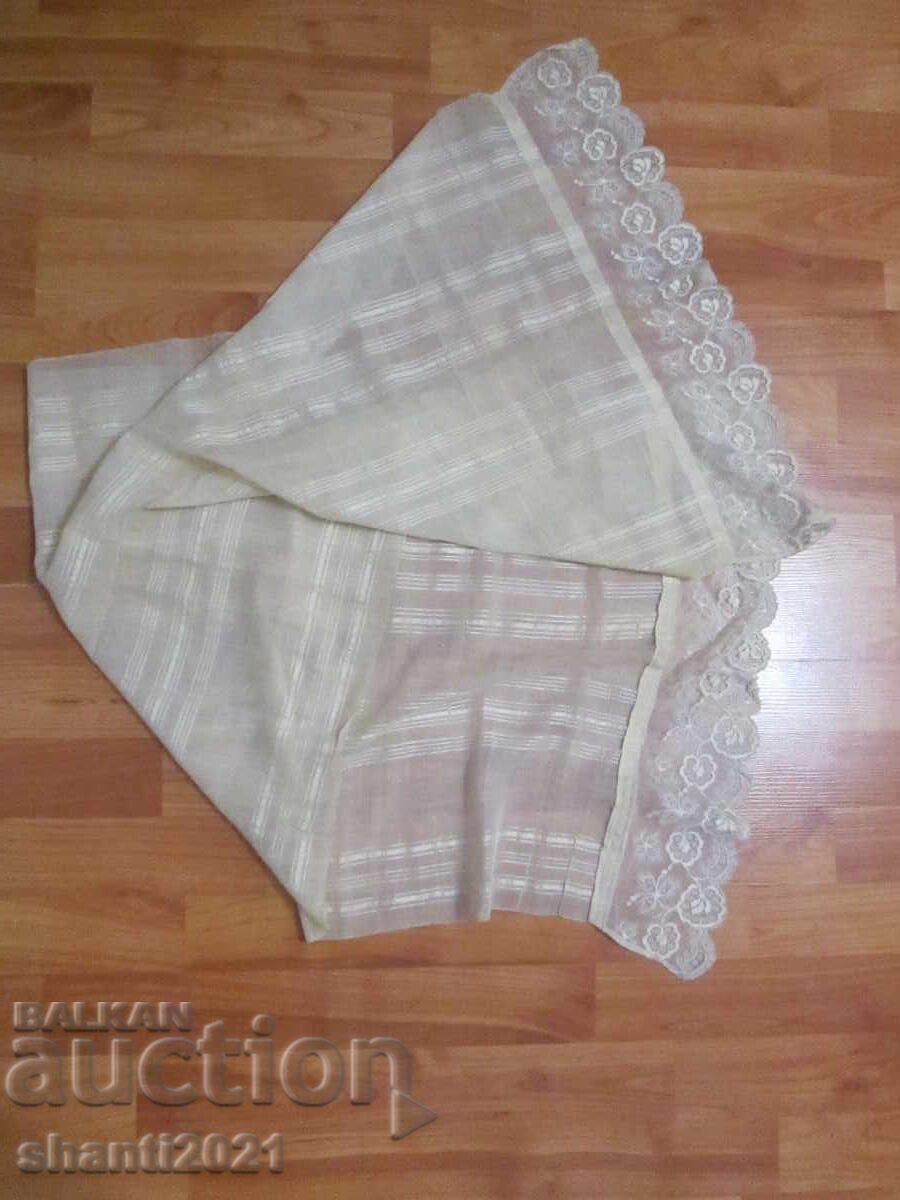 19в. обредна кенарена кърпа-копринен кенар, ръчно тъкан