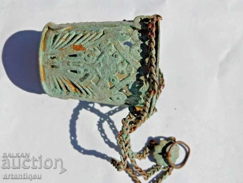 Antic candelabru ortodox suspendat – secolul al XVIII-lea candil - 5 Antic candelabru ortodox suspendat – secolul al XVIII-lea candil - 5