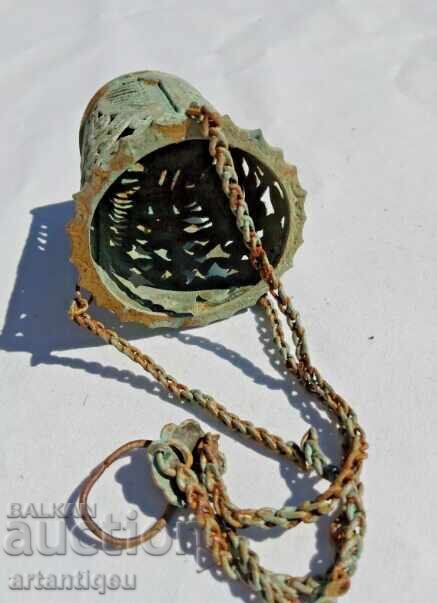 Antic candelabru ortodox suspendat – secolul al XVIII-lea candil - 7 Antic candelabru ortodox suspendat – secolul al XVIII-lea candil - 7