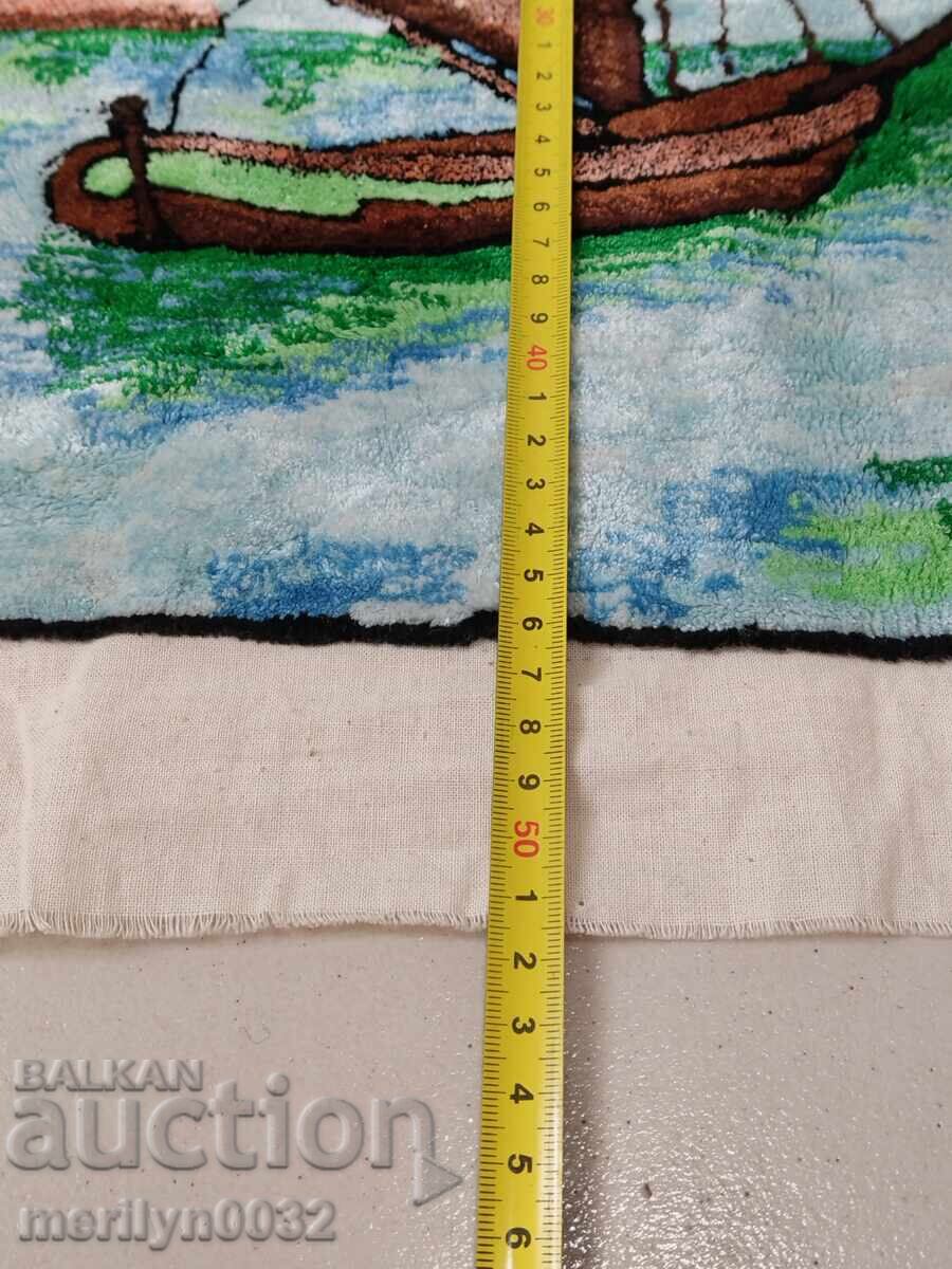 Παλιό βελούδινο χαλί τοίχου, χαλί, πάνελ, εικόνα χαλί - 6