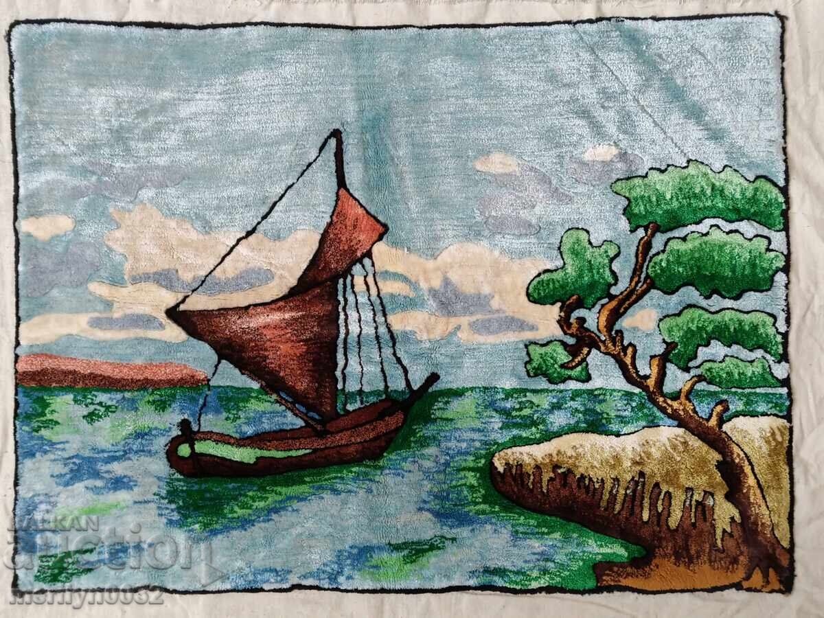 Παλιό βελούδινο χαλί τοίχου, χαλί, πάνελ, εικόνα χαλί - 7