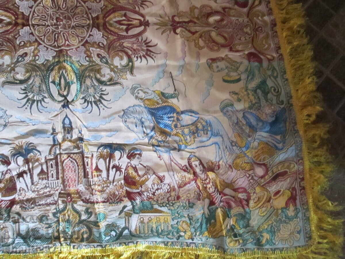 Vintage silk cover, Arabic motifs - 6