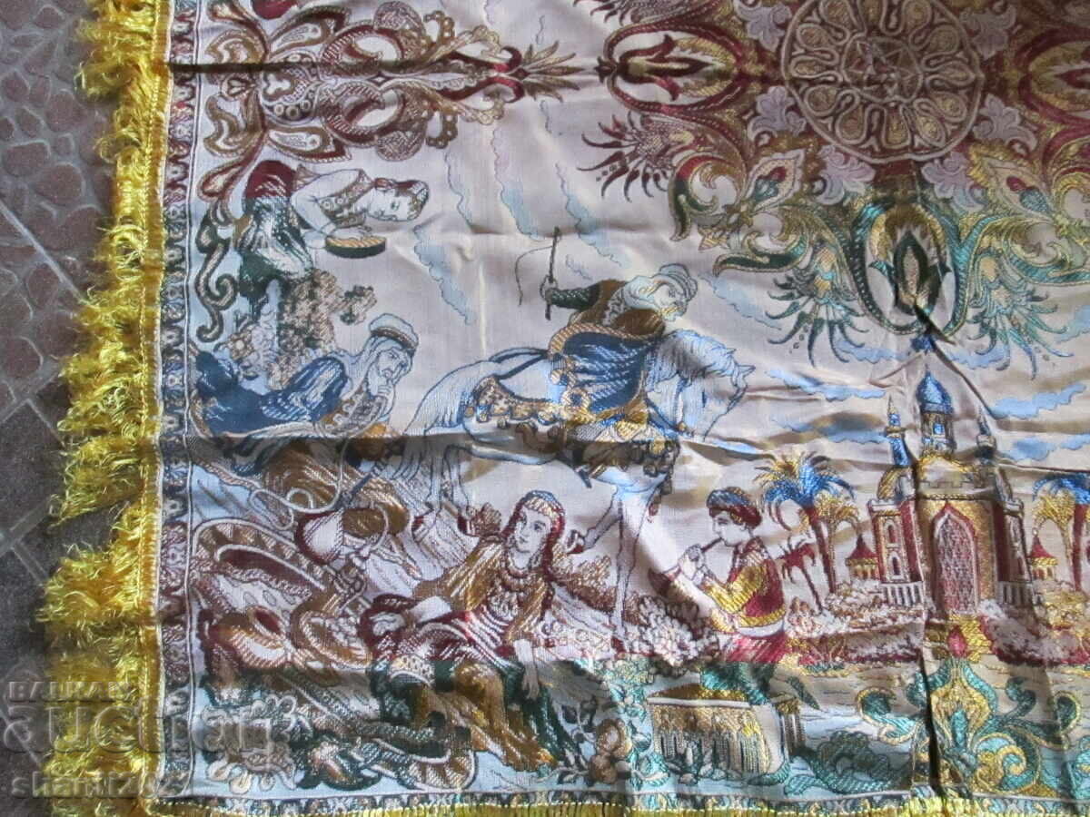 Vintage silk cover, Arabic motifs - 7