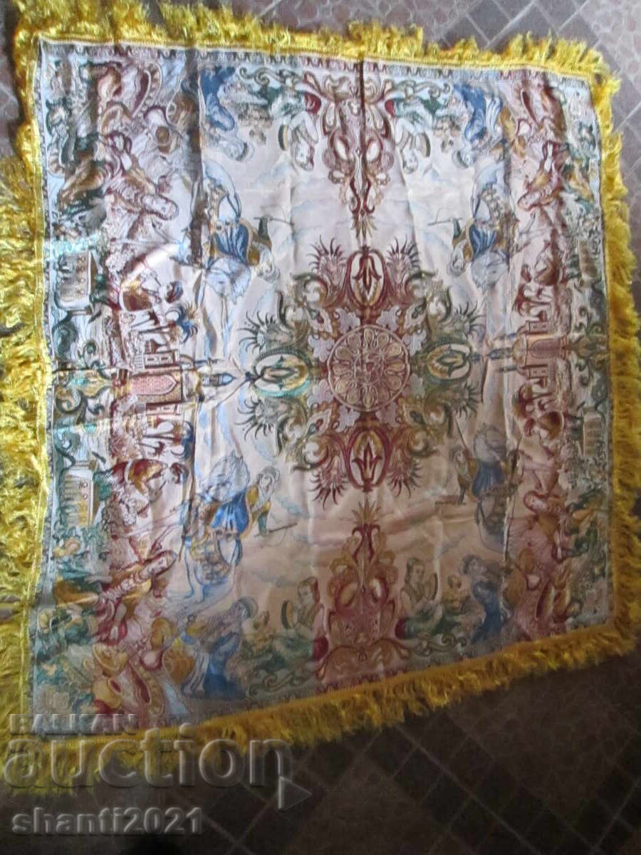 Vintage silk cover, Arabic motifs