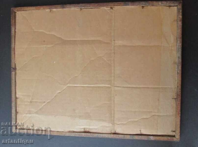 Παράδοση Αρχαία λιθογραφία σε χαρτί, εικόνα του Κυρίου Ιησού Χριστού