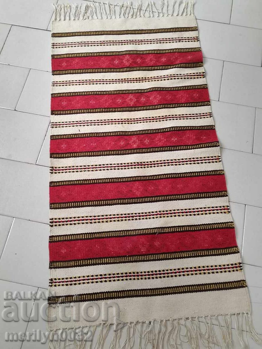 Παλιό χειροποίητο μάλλινο χαλί, πολύχρωμο, προίκα με τιμή 198.00 BGN | € 101.24