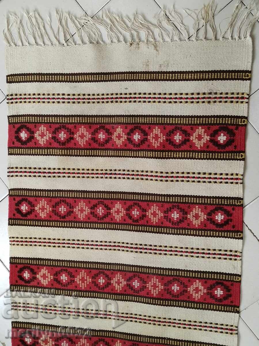 Δημοπρασία Παλιό χειροποίητο μάλλινο χαλί, πολύχρωμο, προίκα