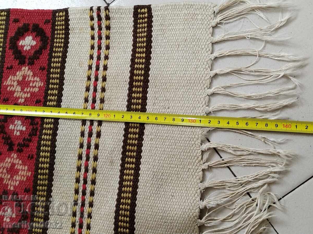 Παλιό χειροποίητο μάλλινο χαλί, πολύχρωμο, προίκα - 6