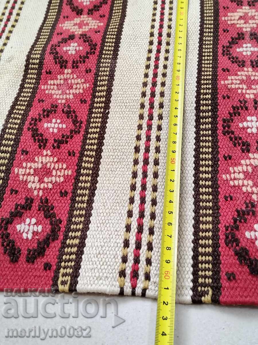 Παλιό χειροποίητο μάλλινο χαλί, πολύχρωμο, προίκα - 7