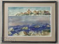 Nanet Baklayan painting - "Nesebar" 1983 watercolor