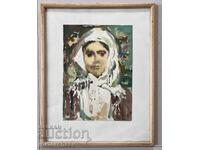 Nanet Baklayan painting - "Moma" 1990 watercolor