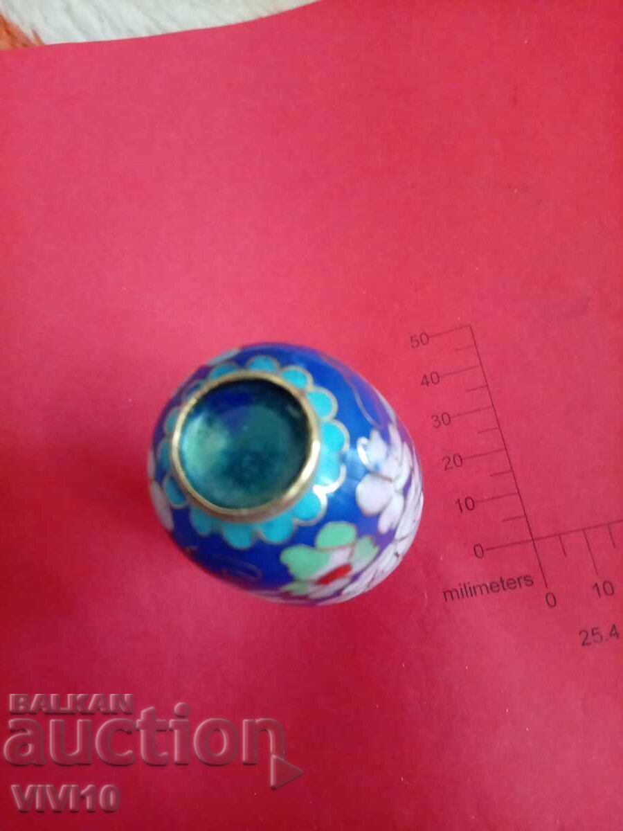 Livrarea Vază veche email, cloisonné 9cm Livrarea Vază veche email, cloisonné 9cm