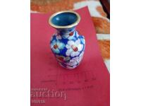 Vază veche email, cloisonné 9cm