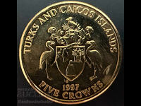 Insulele Turks și Caicos 5 Coroane 1997