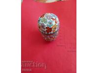 Cutie de bijuterii veche, email, cloisonné 8cm