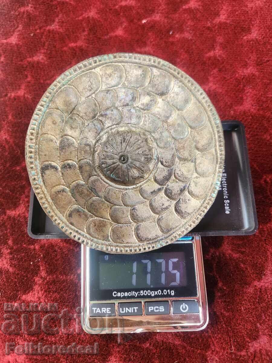 Tepeeluk de argint, bijuterie pentru cap, model otoman rar - 5