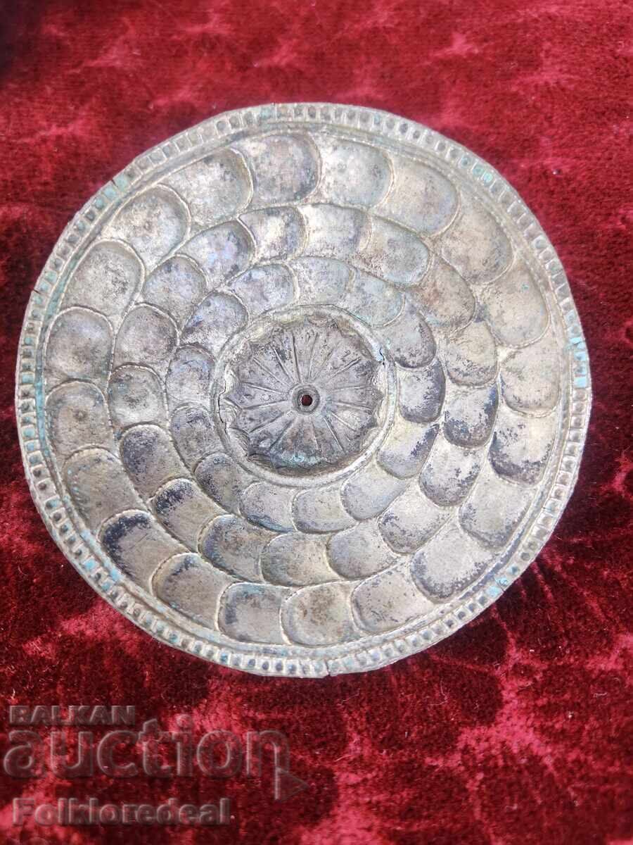 Tepeeluk de argint, bijuterie pentru cap, model otoman rar - 6