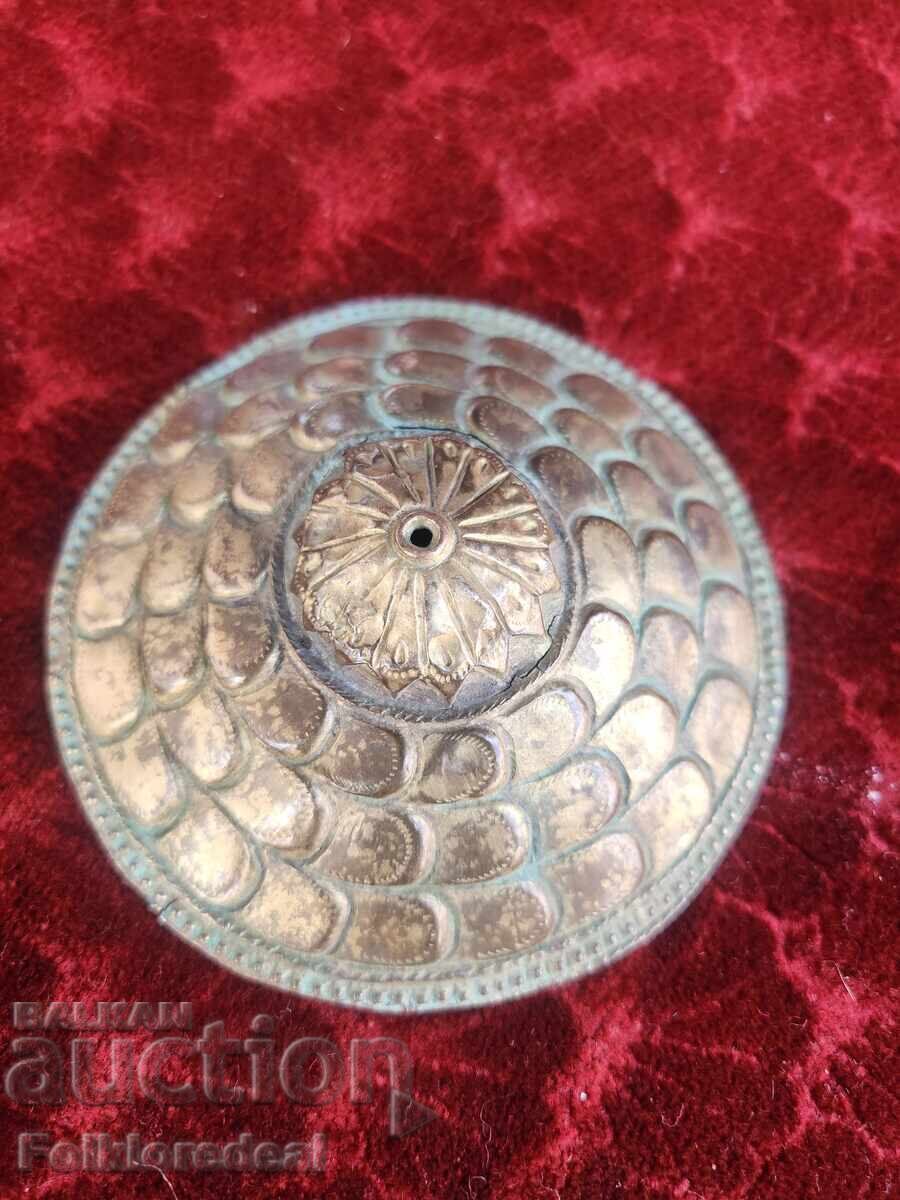 Tepeeluk de argint, bijuterie pentru cap, model otoman rar - 7