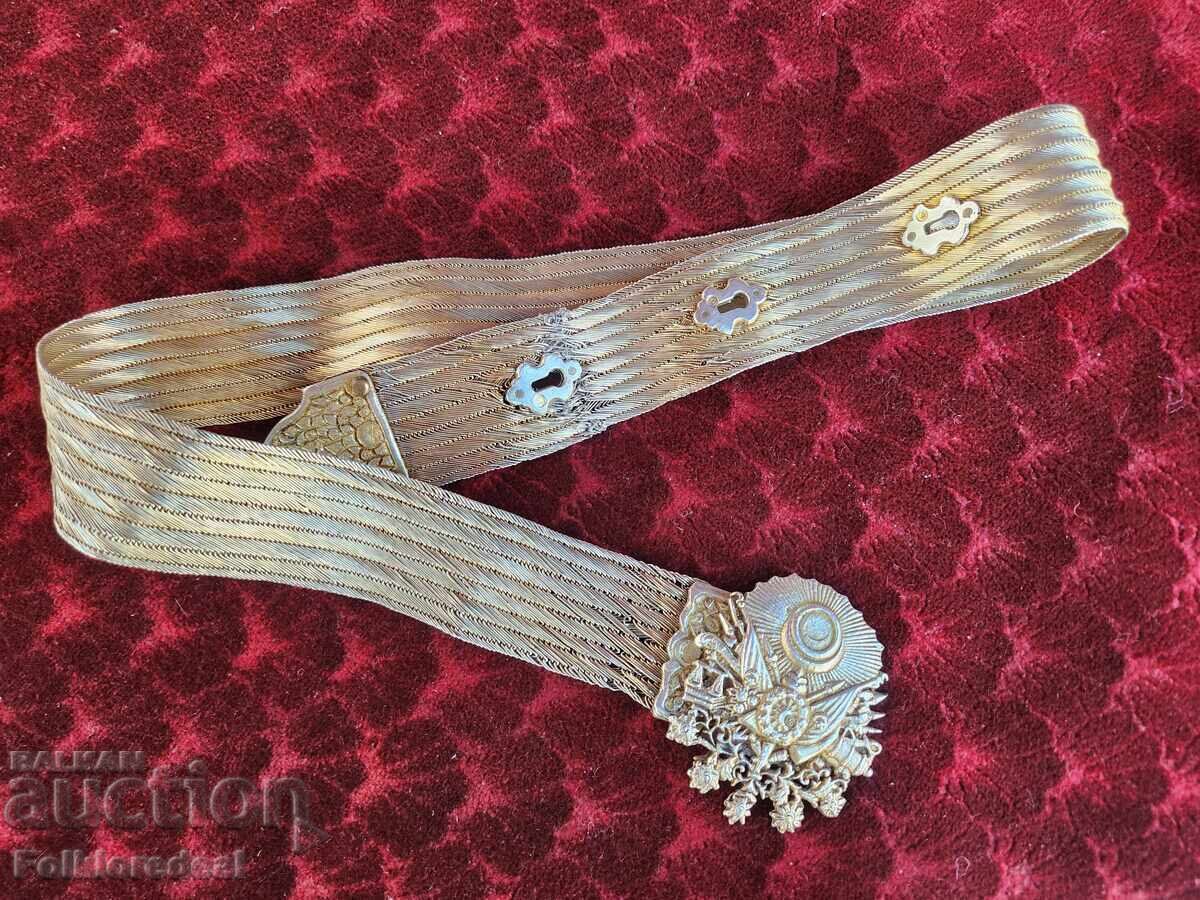 Ottoman military belt, silver antique belt Ottoman military belt, silver antique belt