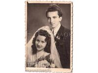 1949 FOTOGRAFIE MICĂ VECHE SOFIA CUPLU CĂSĂTORIT FOTO STAR D902