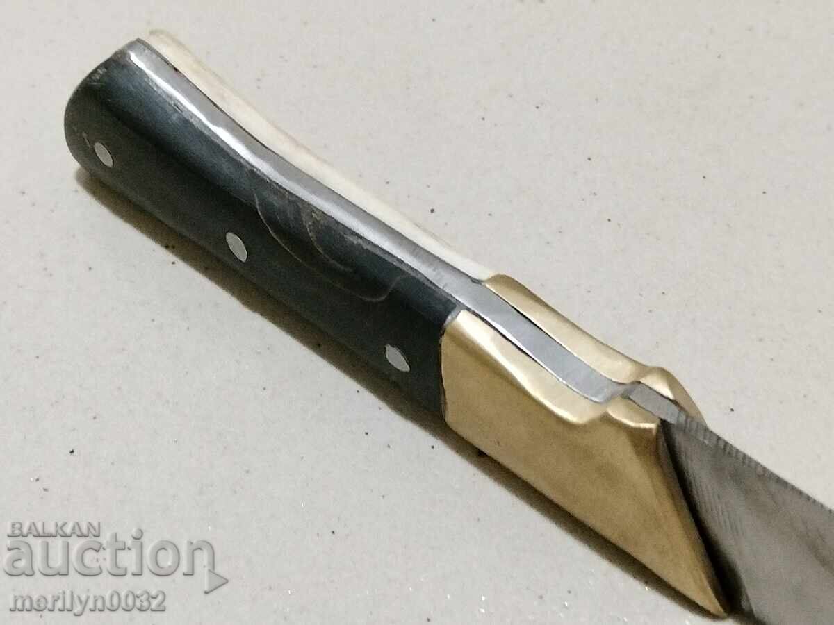 Hunting knife with sheath, day/night handle, deer and buffalo horn - 5