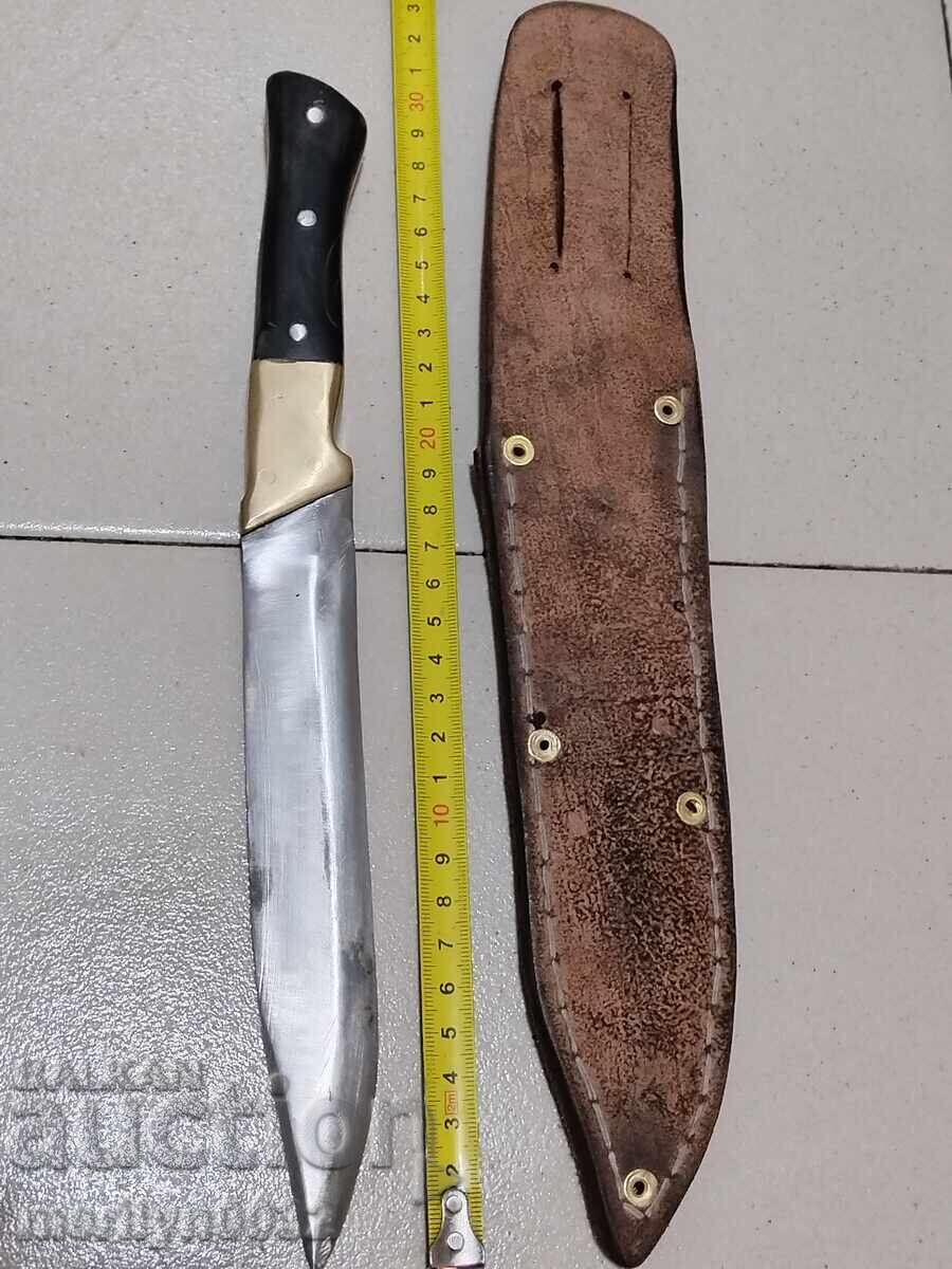 Hunting knife with sheath, day/night handle, deer and buffalo horn - 6