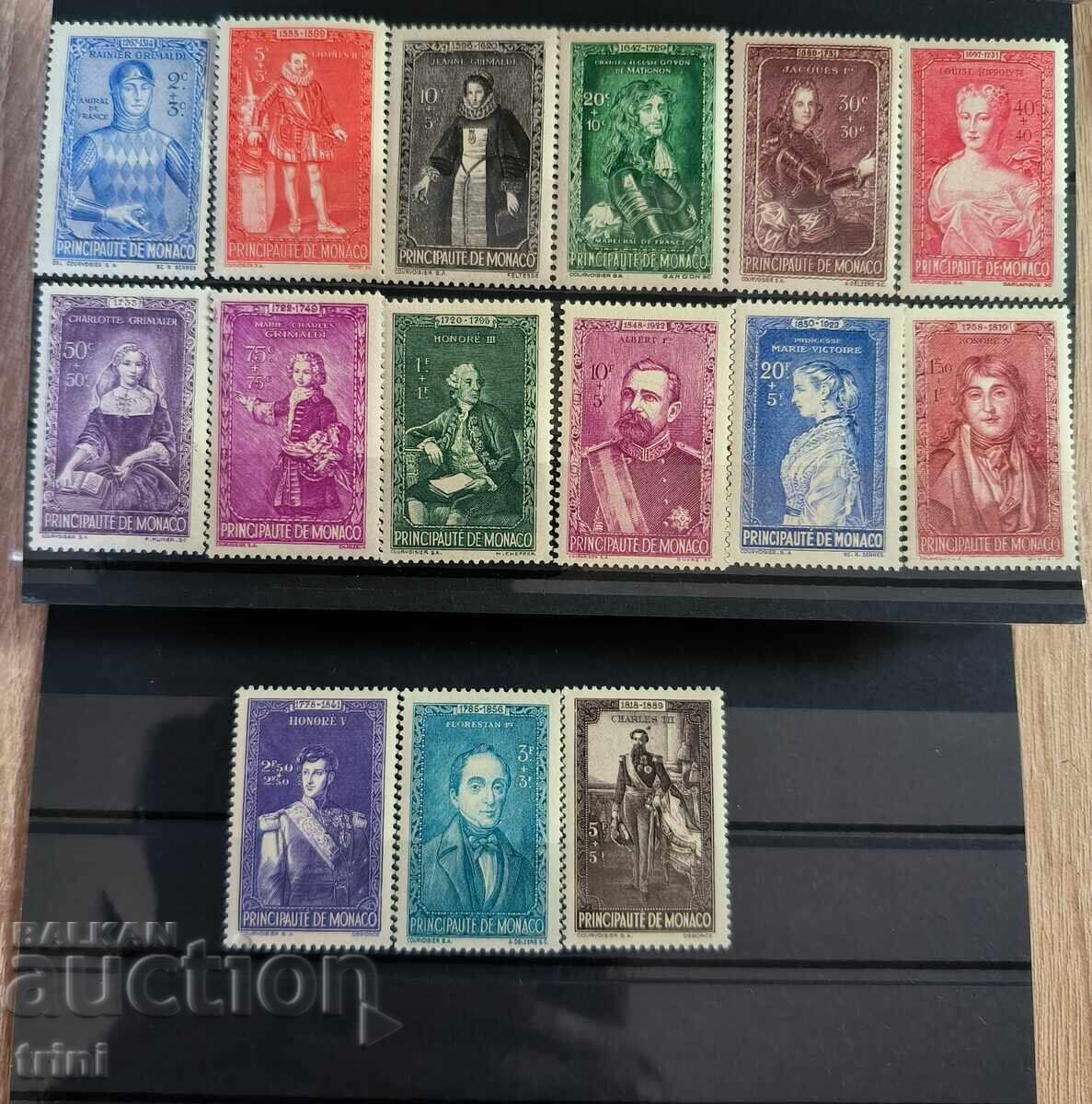 Monaco 1942. Portraits of Rulers Complete Set MNH