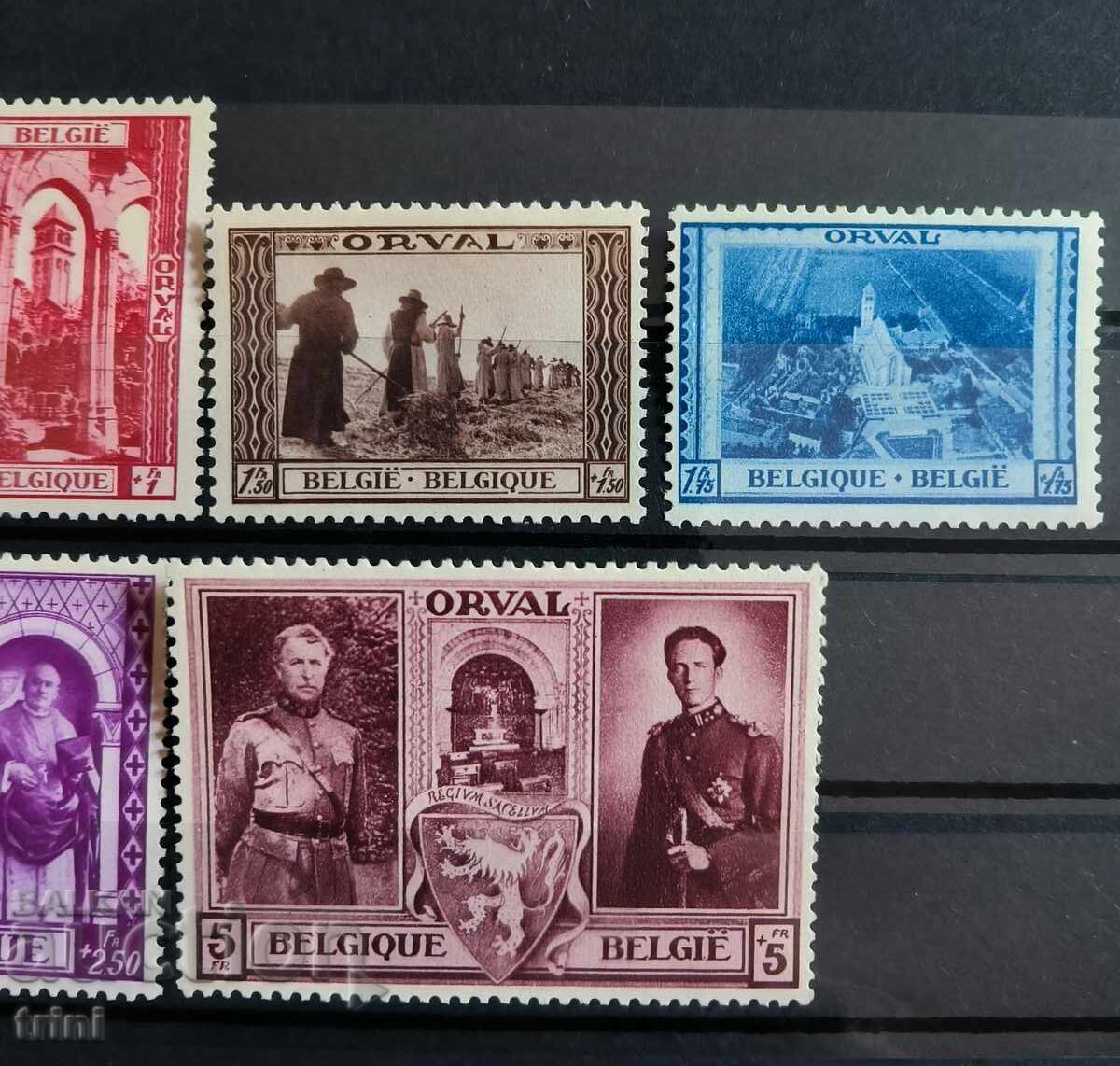 Аукцион Белгия 1939 Благотворителни марки  пълна серия MNH