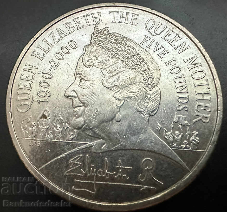 Anglia 5 Lire Coroană 2000 Regina Elisabeta a II-a