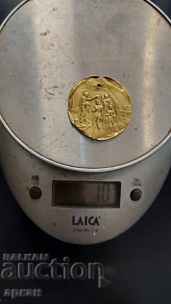 Delivery of Gold Baptism 10 grams - 23.6 kt Delivery of Gold Baptism 10 grams - 23.6 kt