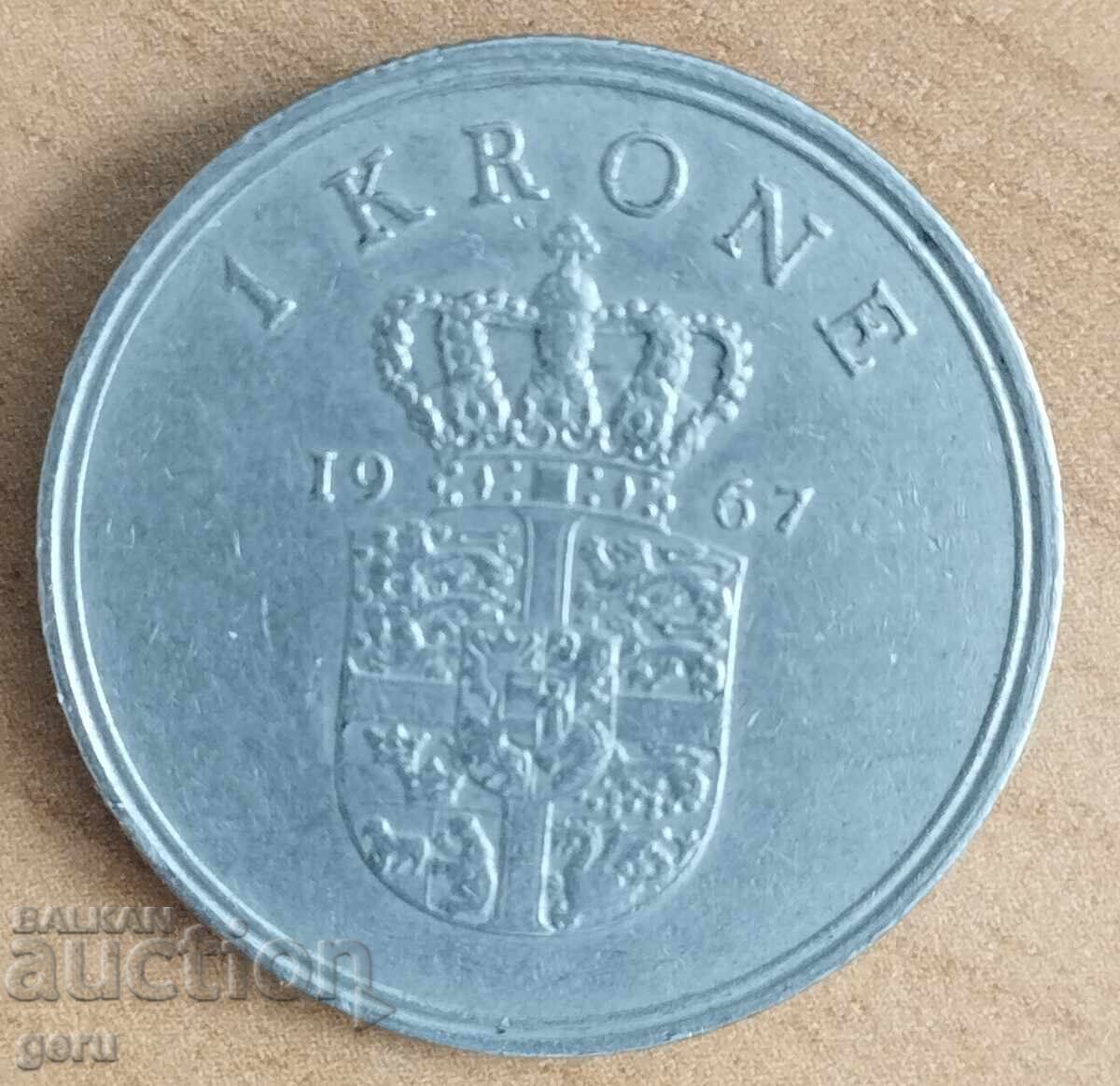 Denmark 1967 1 Krone j45 with price 0.45 BGN | € 0.23 Denmark 1967 1 Krone j45 with price 0.45 BGN | € 0.23