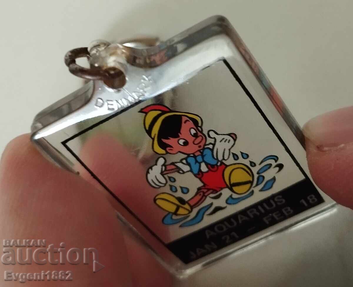 Auction  Pinocchio Star Keychain Aquarius Denmark
