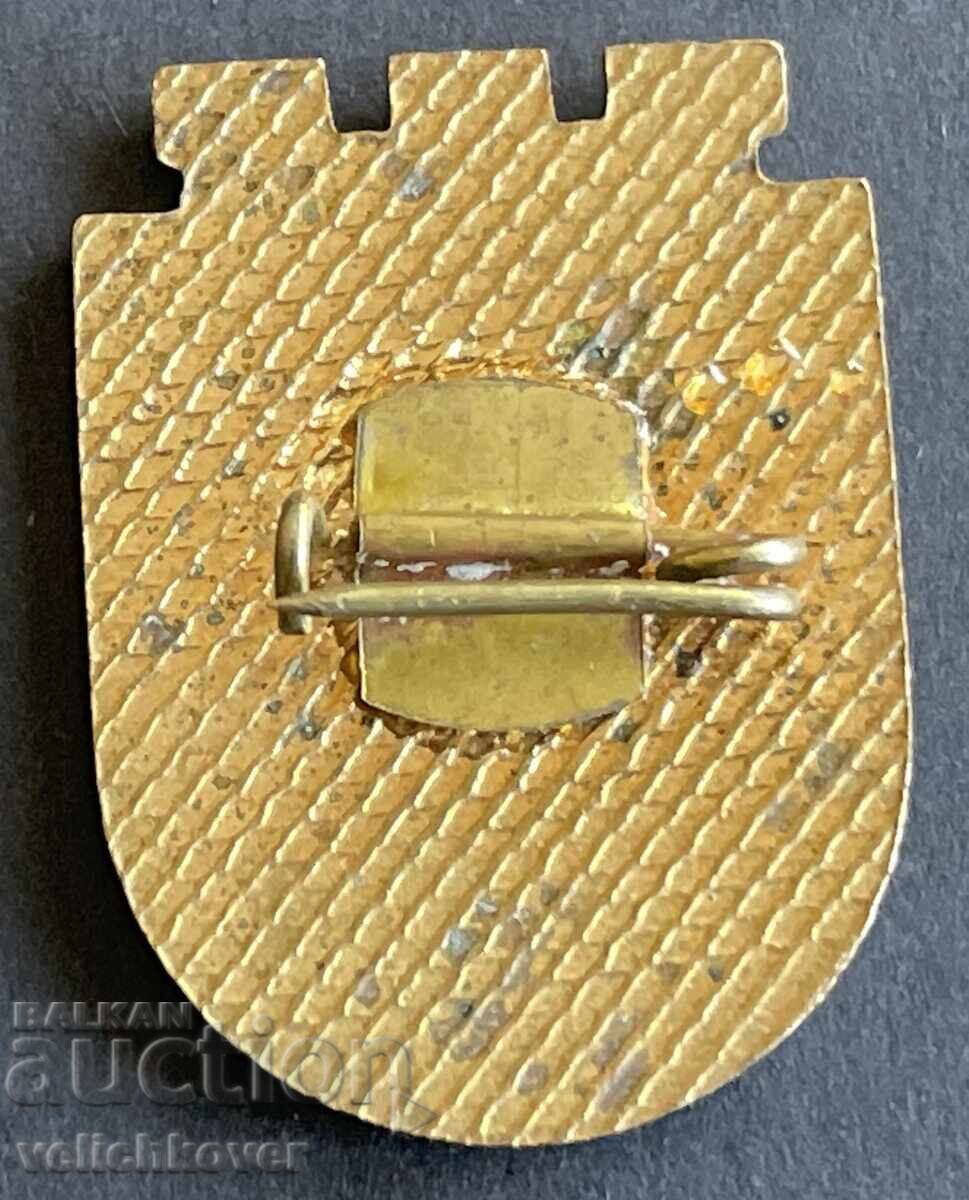 40957 Βουλγαρία σήμα εθνόσημο πόλη Yambol σμάλτο με τιμή 4.00 BGN | € 2.05