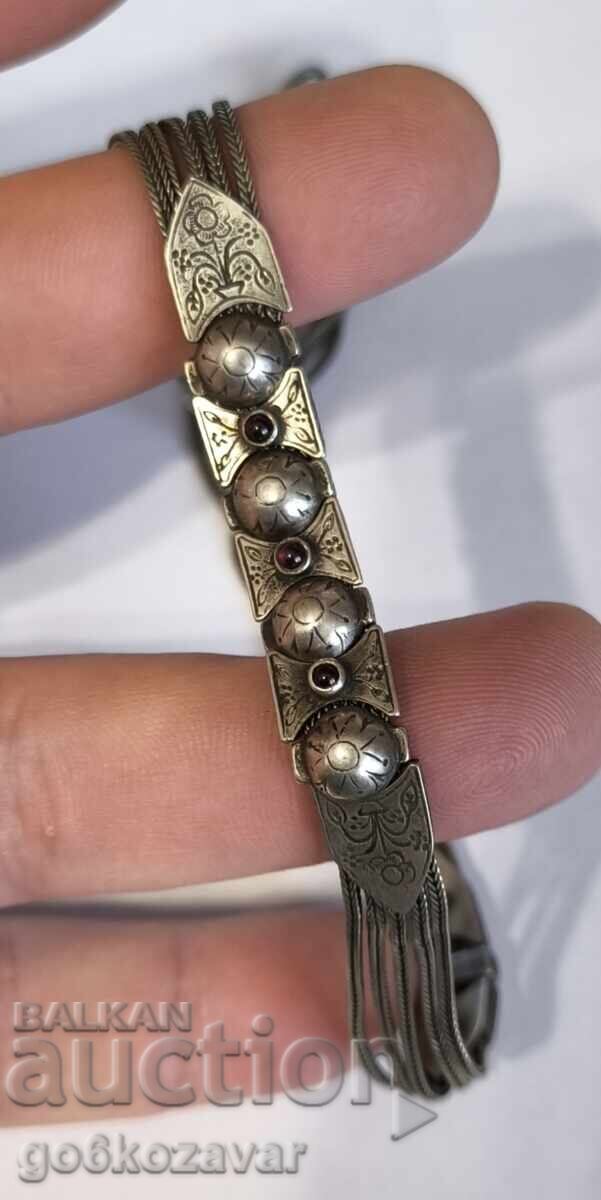 Αρχαίο Ασημένιο Κολιέ, Γρανάτες Ασήμι 950 Τέλειο! με τιμή 220.00 BGN | € 112.48