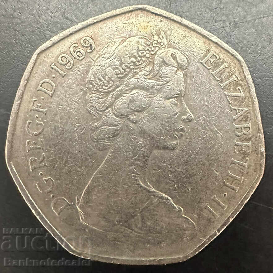Αγγλία Μεγάλη Βρετανία 50 πένες 1969 Βασίλισσα Ελισάβετ Β'