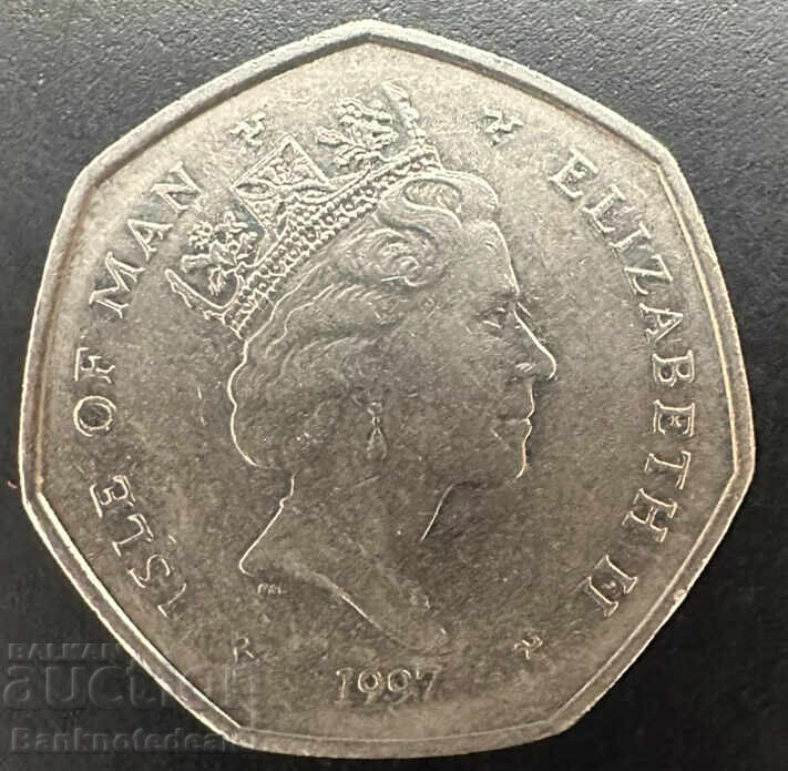 Insula Man, Marea Britanie 50 Pence 1997 cu preț 9.00 BGN | € 4.60
