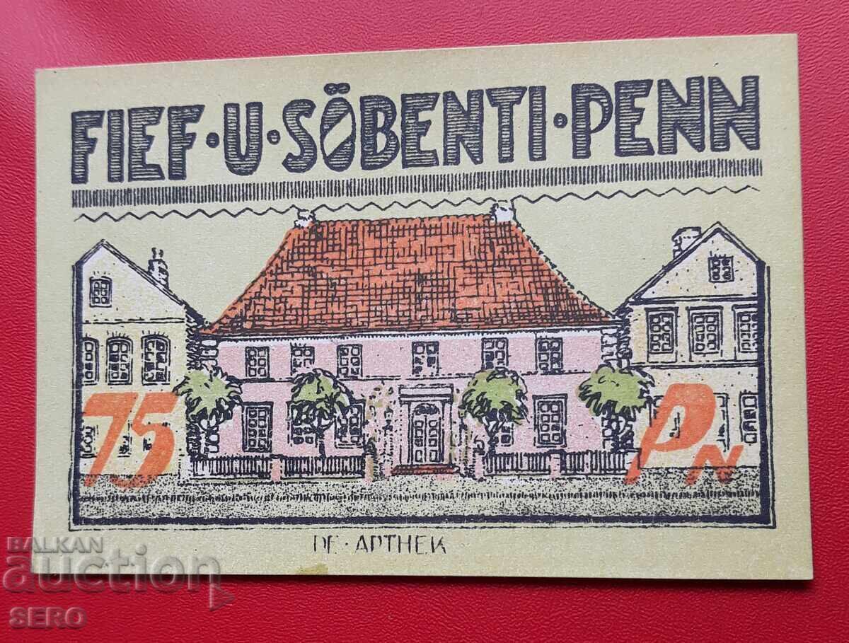 Bancnota-Germania-Schleswig-Holstein-Bredstedt-75 pfennig 1921