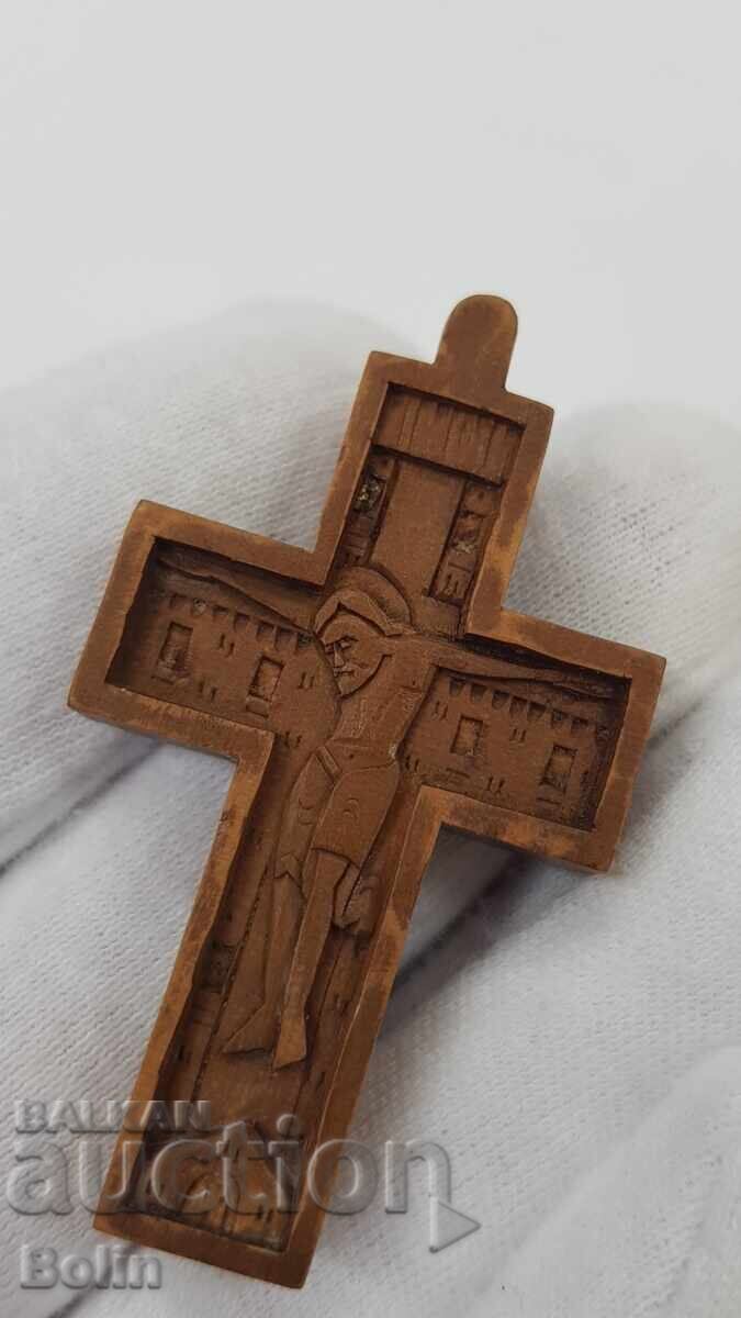 Rare Revival-era hand-made cross, cheshmir wood, 20th century with price 240.00 BGN | € 122.71 Rare Revival-era hand-made cross, cheshmir wood, 20th century with price 240.00 BGN | € 122.71