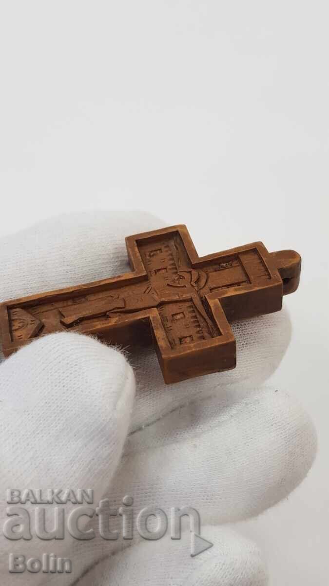 Auction Rare Revival-era hand-made cross, cheshmir wood, 20th century Auction Rare Revival-era hand-made cross, cheshmir wood, 20th century