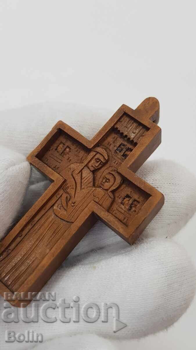 Rare Revival-era hand-made cross, cheshmir wood, 20th century - 6 Rare Revival-era hand-made cross, cheshmir wood, 20th century - 6