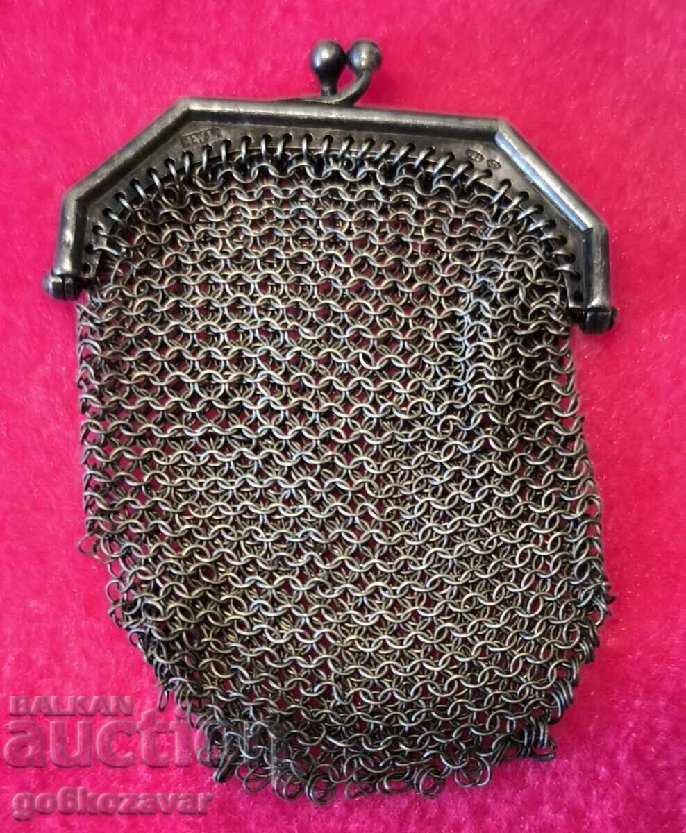 Αντίκα, ασημένιο τσαντάκι, πολλές σημάνσεις! με τιμή 169.00 BGN | € 86.41