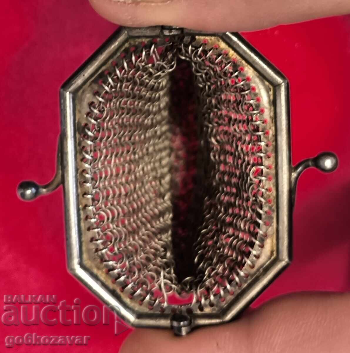 Αντίκα, ασημένιο τσαντάκι, πολλές σημάνσεις! - 5