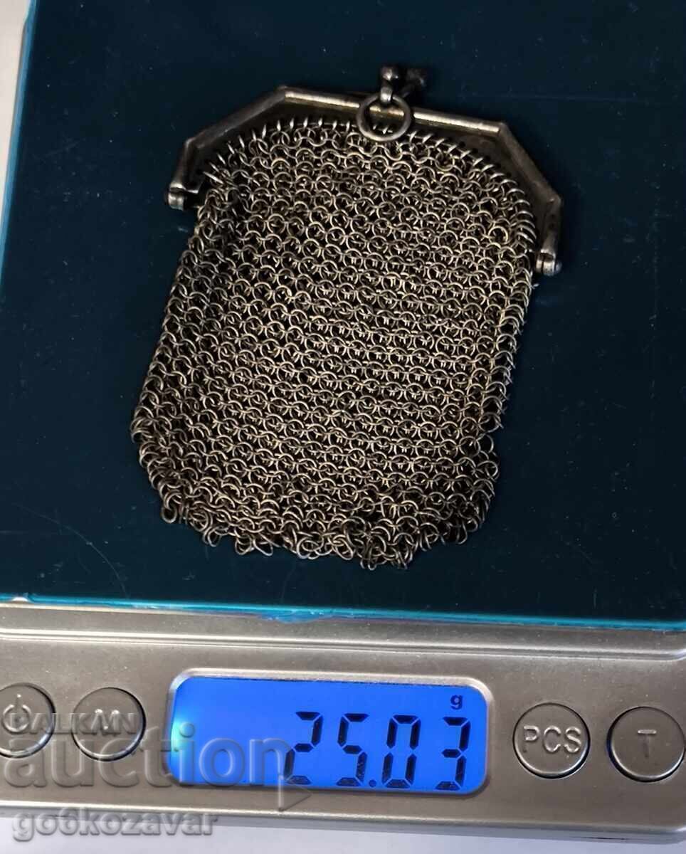 Antique silver purse, multiple markings! 0.925 - 7